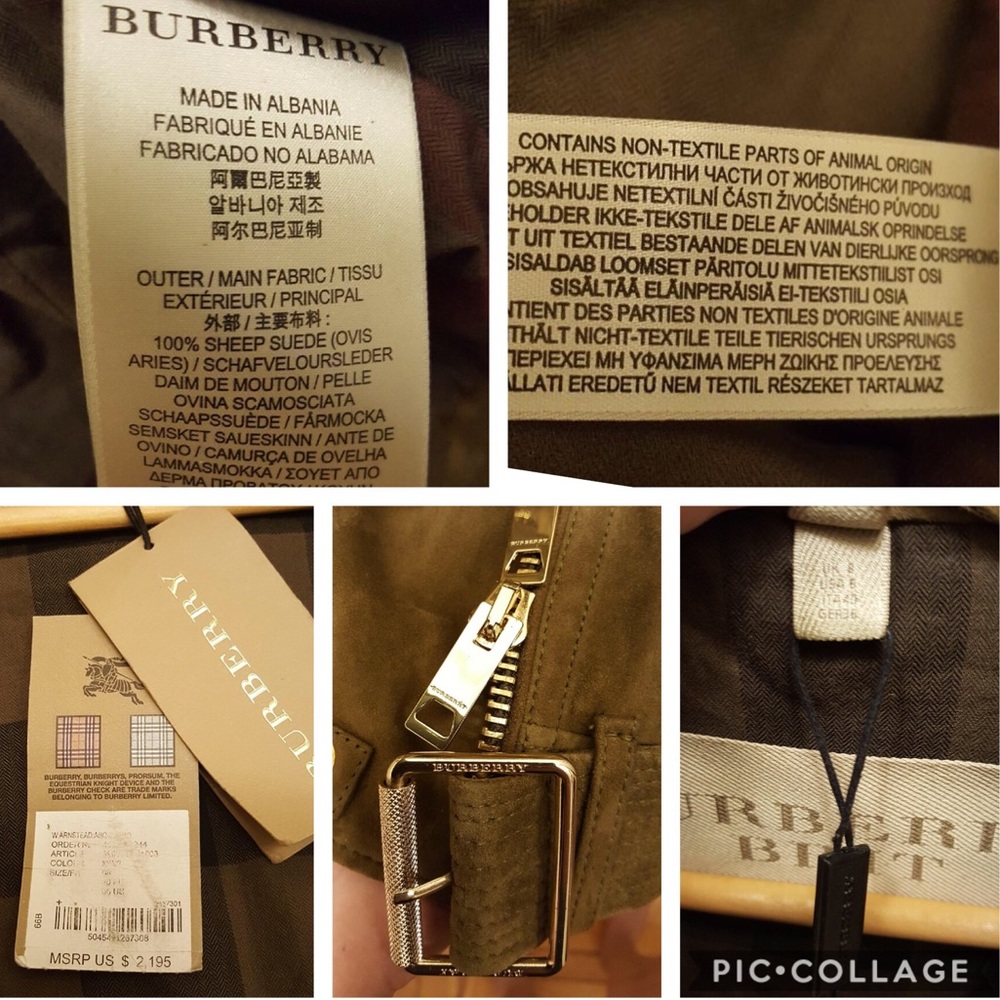 HOSTPICK!!! BURBERRY MOTO LEATHER JACKET - Picture 7 of 9